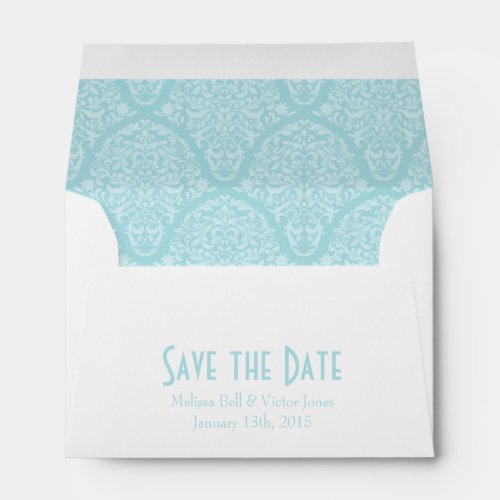 A6 4x6 Light Blue White Save the Date Envelopes