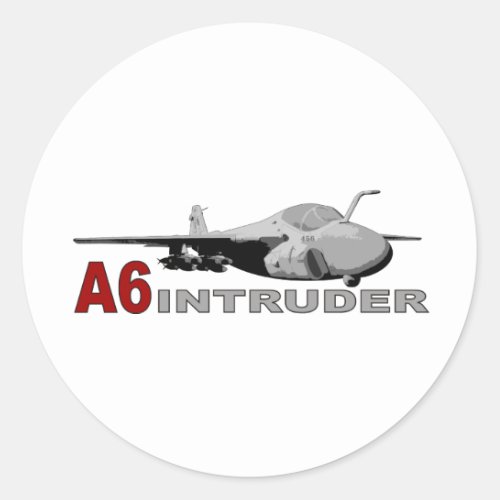A6 Intruder Classic Round Sticker