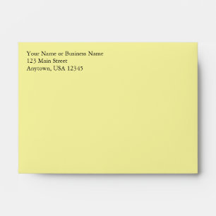 A6 Light Pale Yellow Pre-Addressed Envelopes