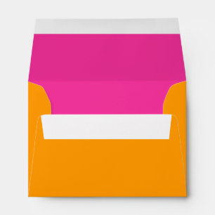 A6 Orange and Hot Pink Color Combo Envelopes