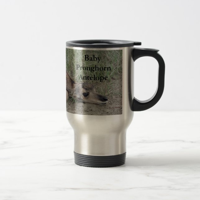 A6 Pronghorn Antelope Baby Pronghorn Antelope Travel Mug (Right)