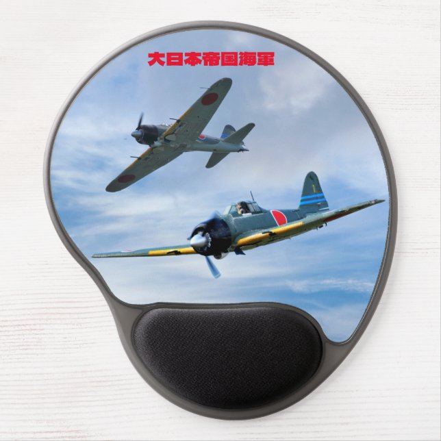 A6M MITSUBISHI "ZERO" FIGHTER SQUADRON GEL MOUSE PAD (Front)