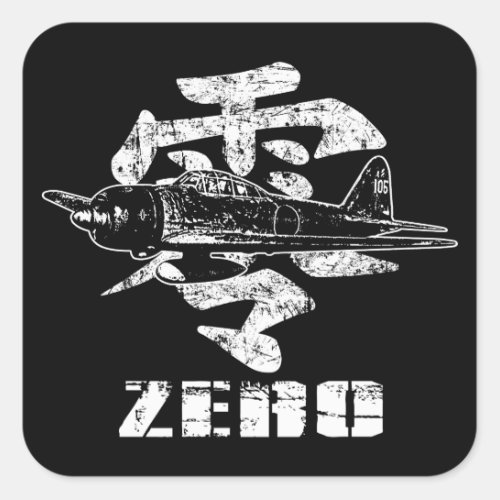 A6M Zero Square Sticker