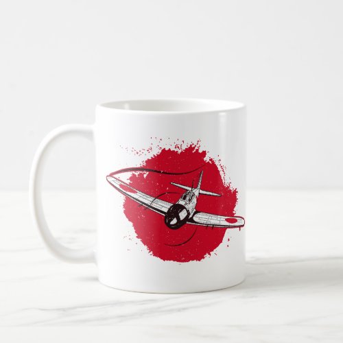 A6M Zero  World War 2 Japanese Plane Retr Coffee Mug