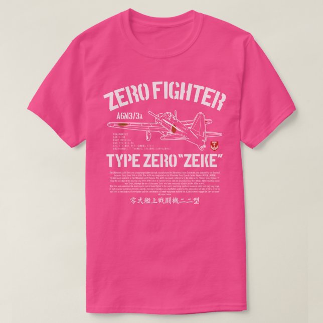 A6M Zero Zeke Imperial Japanese Nay Air Service Fi T-Shirt (Design Front)