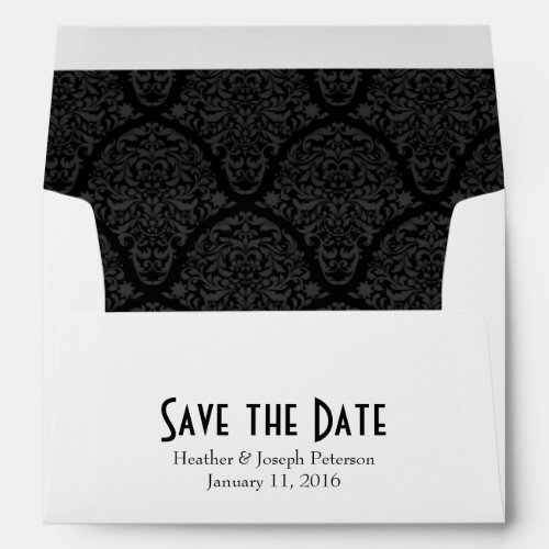 A7 5x7 Black White Save the Date Envelopes