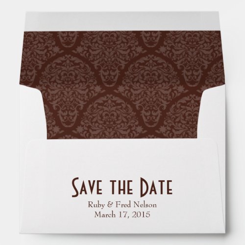 A7 5x7 Brown White Save the Date Envelopes