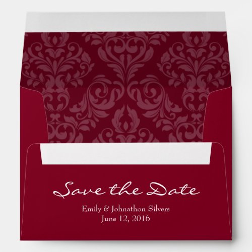 A7 5x7 Burgundy Save the Date Envelopes