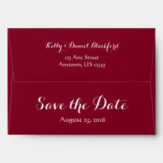 A7 5x7 Burgundy Wine Red Save The Date Envelopes
