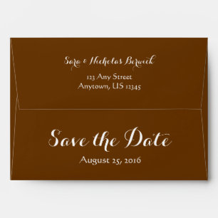 A7 5x7 Chocolate Brown Save The Date Envelopes