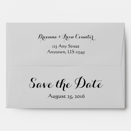 A7 5x7 Gray Grey Save The Date Envelopes