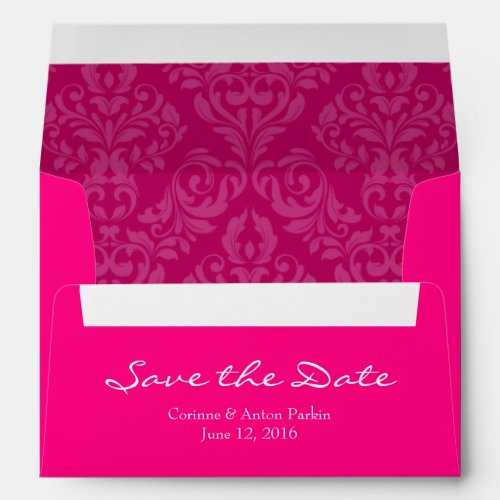 A7 5x7 Hot Pink Save the Date Envelopes