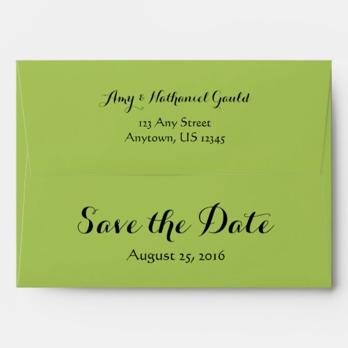 A7 5x7 Lime Green Save The Date Envelopes