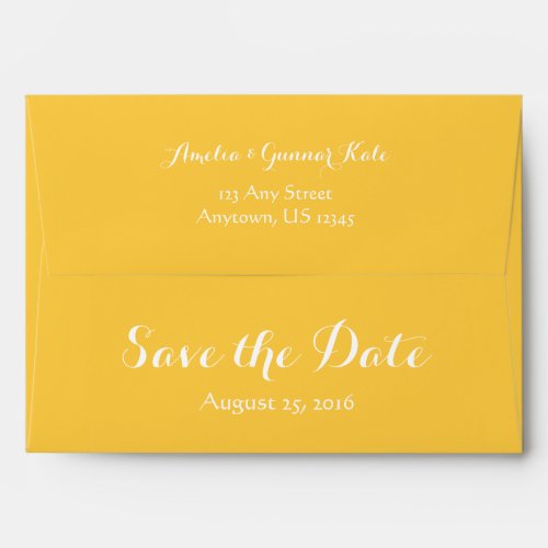 A7 5x7 Mustard Yellow Save The Date Envelopes