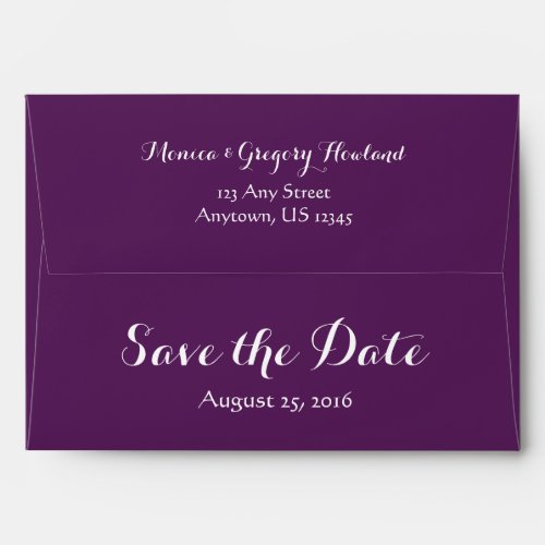 A7 5x7 Plum Purple Save The Date Envelopes