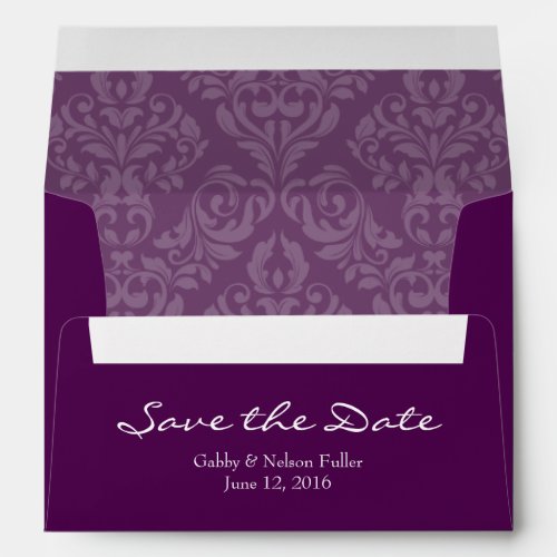 A7 5x7 Plum Purple Save the Date Envelopes