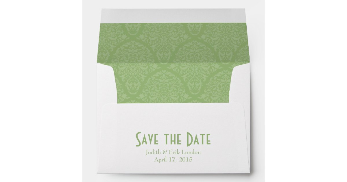 Handmade Sage Green 5x7 Cardstock For Invitations - Formal