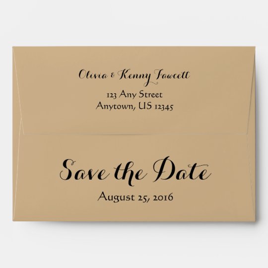 A7 5x7 Tan Brown Save The Date Envelopes
