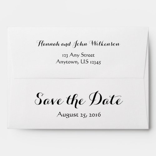 A7 5x7 White Custom Save The Date Envelopes