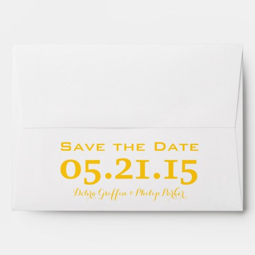 A7 5x7 Yellow White Save the Date Envelopes