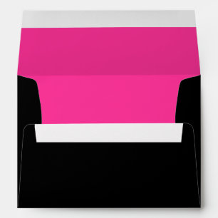 A7 Black and Hot Pink Color Combo Envelopes
