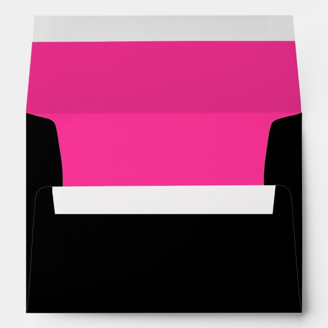 A7 Black and Hot Pink Color Combo Envelopes (Back (Bottom))