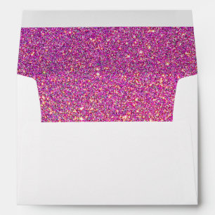 A7 Greeting Card/Pink Glitter Envelope