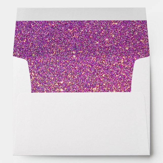A7 Greeting Card/Pink Glitter Envelope (Back (Bottom))