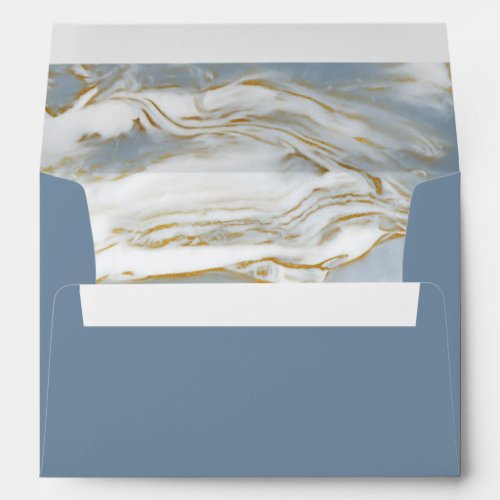 A7 Marble_Lined Printed Envelopes Dusty Blue