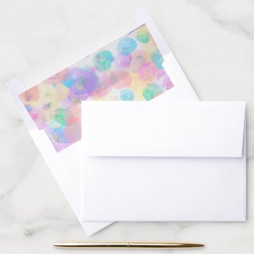  A7 Rainbow Pastel Abstract Fun Happy Envelope Liner