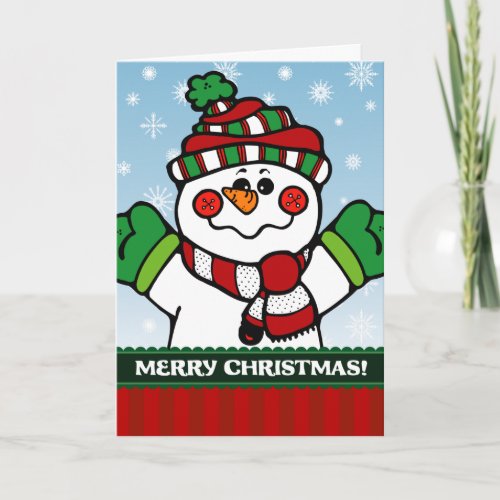 A7 Snowman Merry Christmas Greeting Card