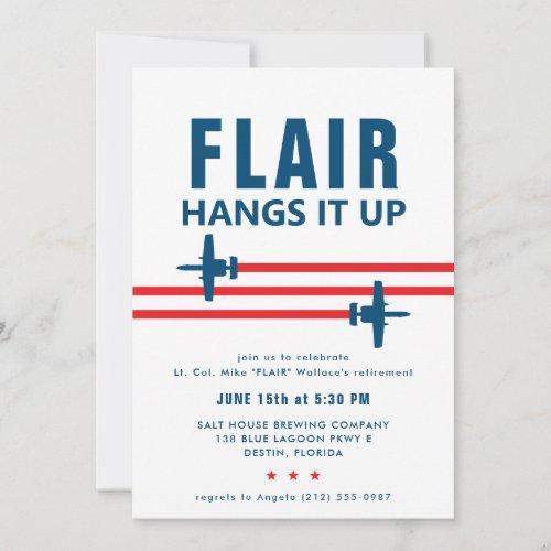 A-10 Attack Fighter Jet Party Invitation
