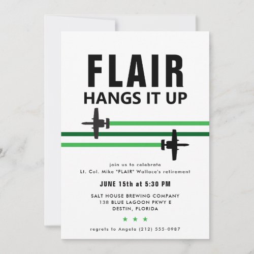 A-10 Attack Fighter Jet Party Invitation