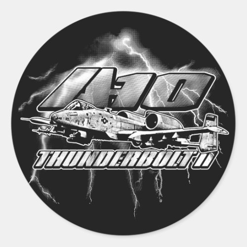 A_10 Thunderbolt II Classic Round Sticker Sticker