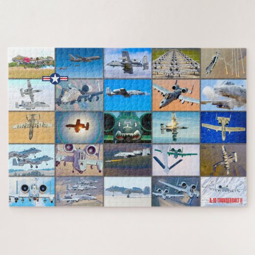 A_10 THUNDERBOLT II MONTAGE JIGSAW PUZZLE