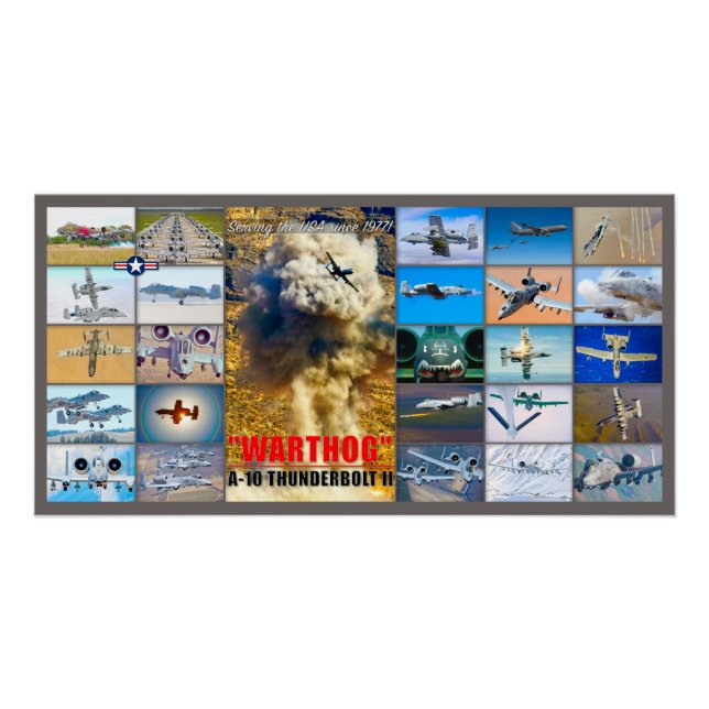 A-10 THUNDERBOLT II "MONTAGE" POSTER (Front)
