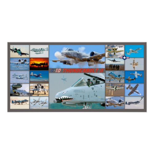 A_10 THUNDERBOLT II MONTAGE POSTER