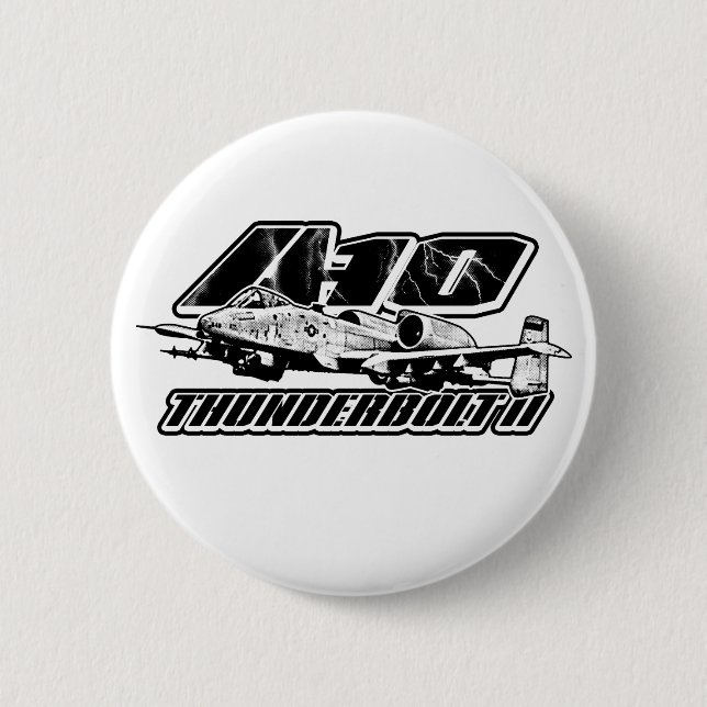 A-10 Thunderbolt II Pinback Button Button (Front)