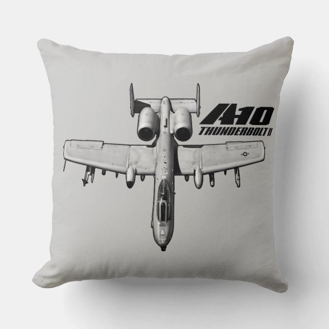 A-10 Thunderbolt II Throw Pillow Throw Pillow (Front)