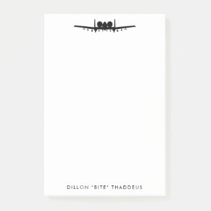 A-10 Warthog Jet Personalized Post-It Notepad
