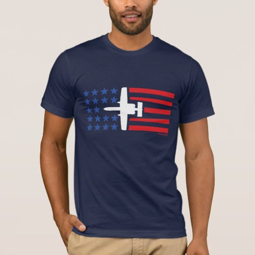 A_10 Warthog Jet Stars and Stripes Red White Blue T_Shirt