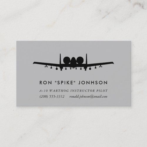 A_10 Warthog Pilot Business Card