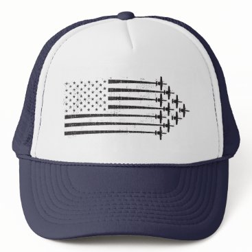 A-10 Warthog Vintage Style USA Flag Formation Trucker Hat A-10 Warthog Vintage Style USA Flag Formation Trucker Hat