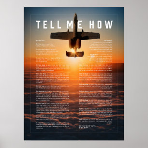 A-10 with Tell Me How ode to military pilots Poster