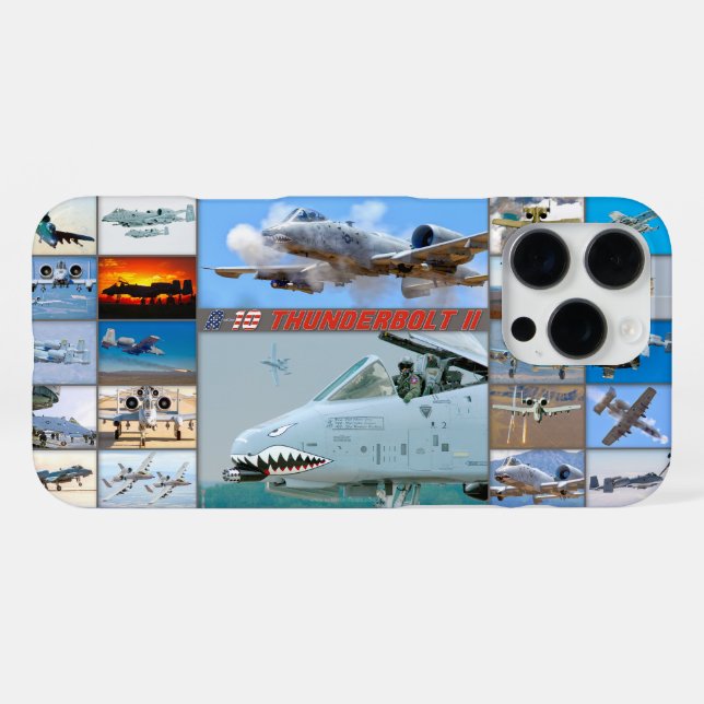 A-10C THUNDERBOLT II "MONTAGE" iPhone CASE (Back Horizontal)