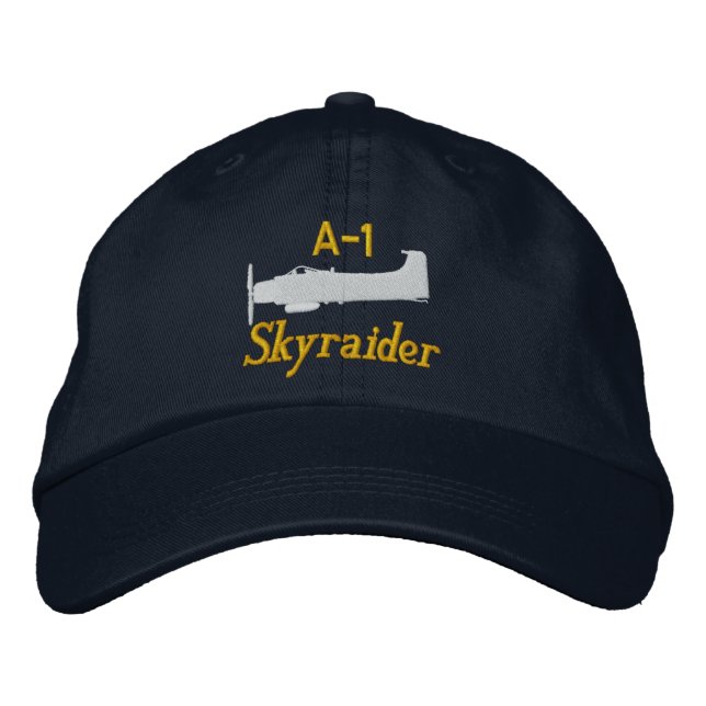 A-1 Skyraider (Light Color Only) Embroidered Baseball Cap (Front)