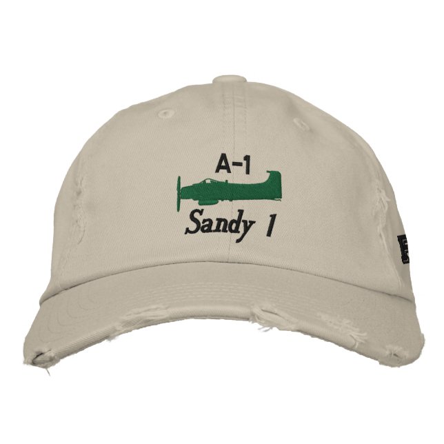 A-1 Skyraider (Light Color Only) Embroidered Baseball Hat (Front)