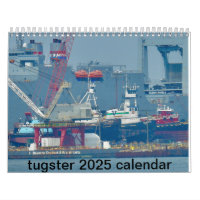 A 2025 calendar with dramatic tugboat photos.