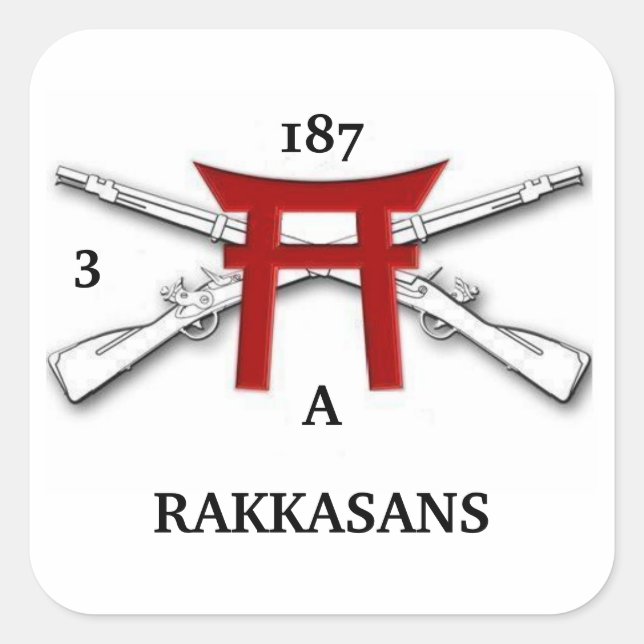 A 3/187th Infantry RAKKASANS Stickers (Front)