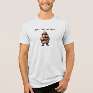 A 3D Amateur Detective Searching for Clues Tri-Blend Shirt